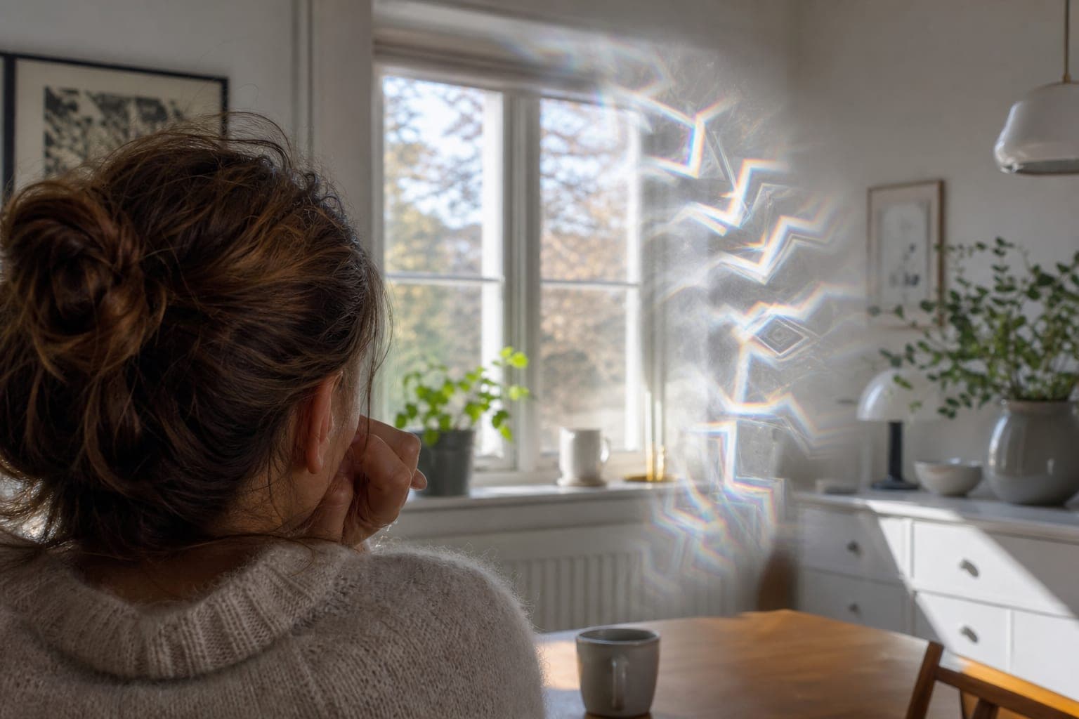 Sahalaitakuvio ja näkökenttäpuutos migreeniaurassa